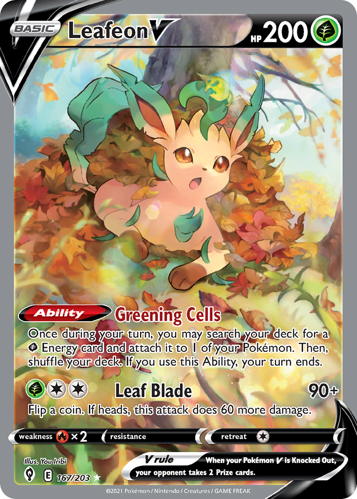Leafeon V — illustrated card