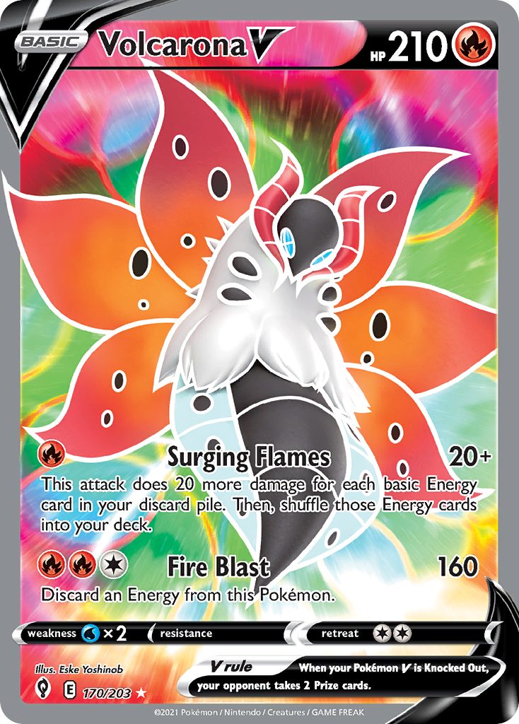 Volcarona V — illustrated card