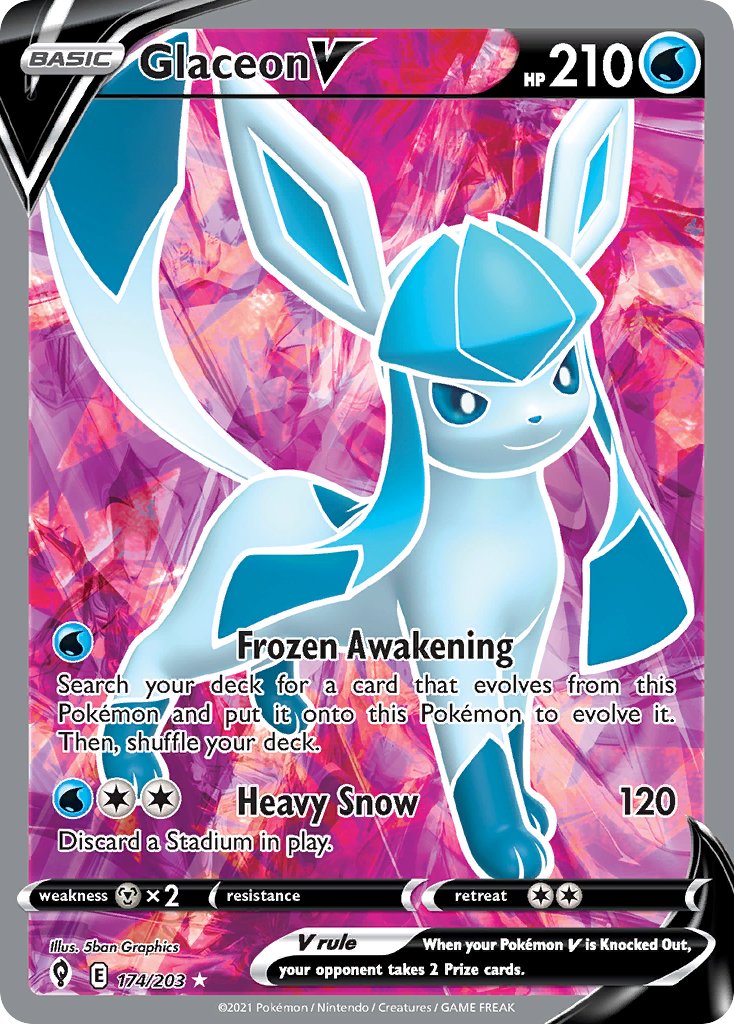 Glaceon V — illustrated card