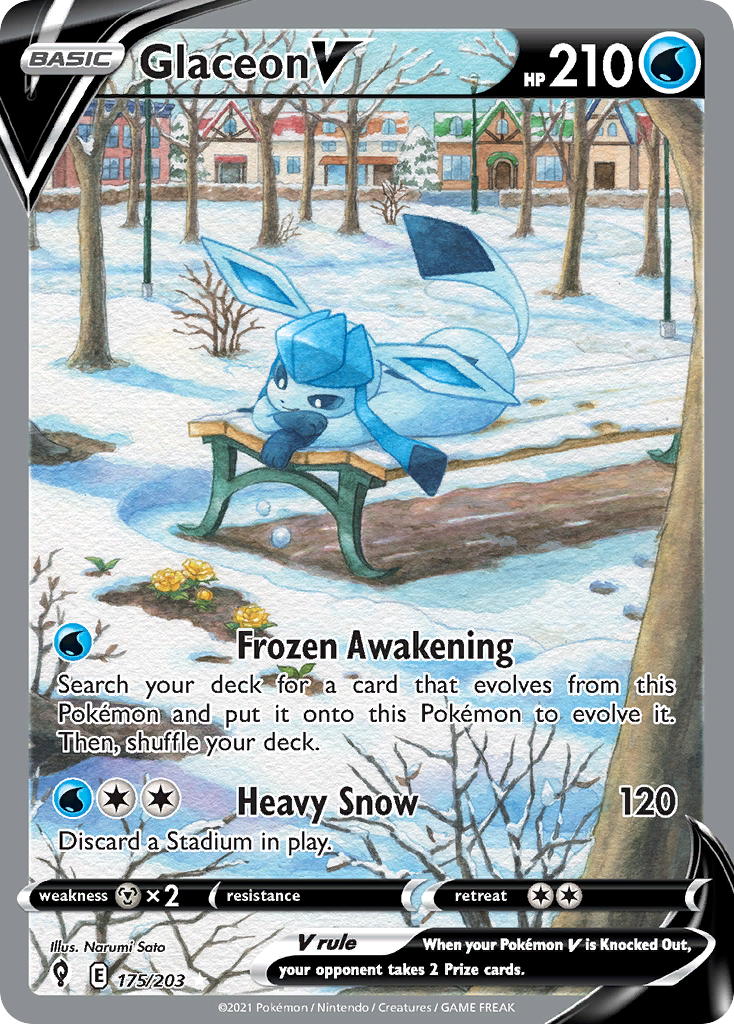 Glaceon V — illustrated card