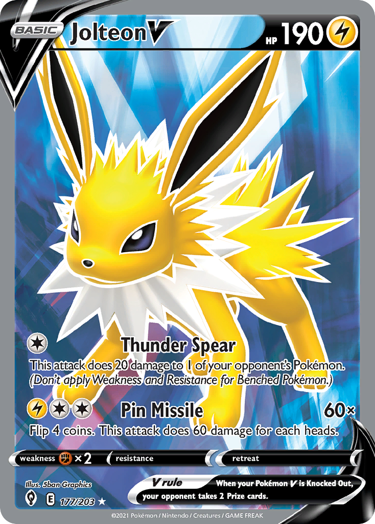 Jolteon V — illustrated card