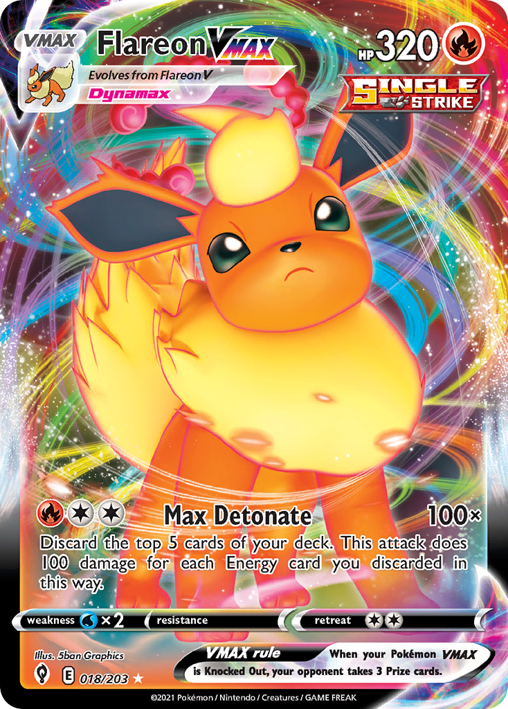 Flareon VMAX — illustrated card
