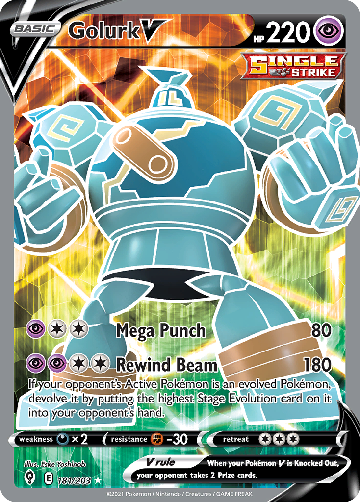 Golurk V — illustrated card