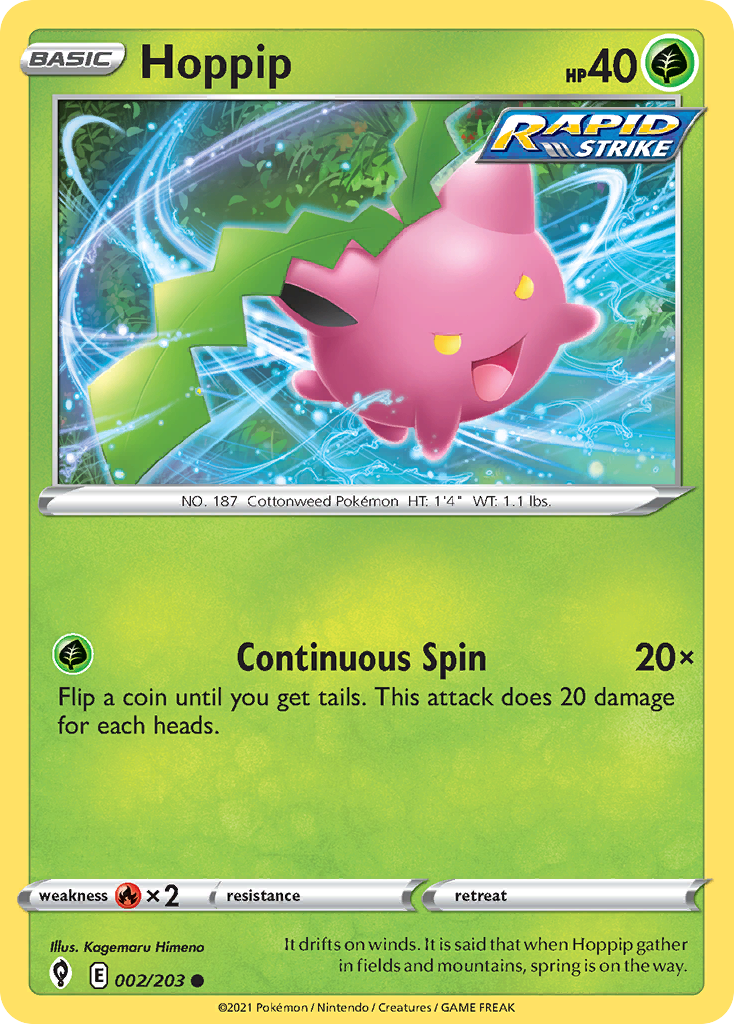 Hoppip — illustrated card