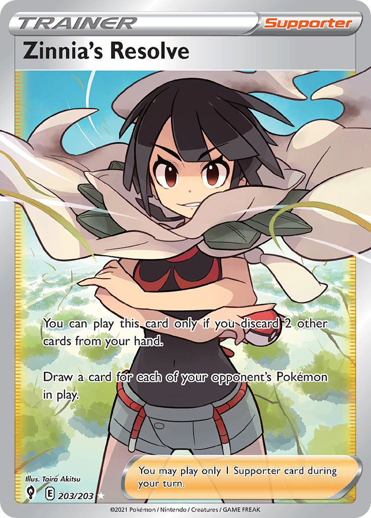 Zinnia's Resolve — illustrated card