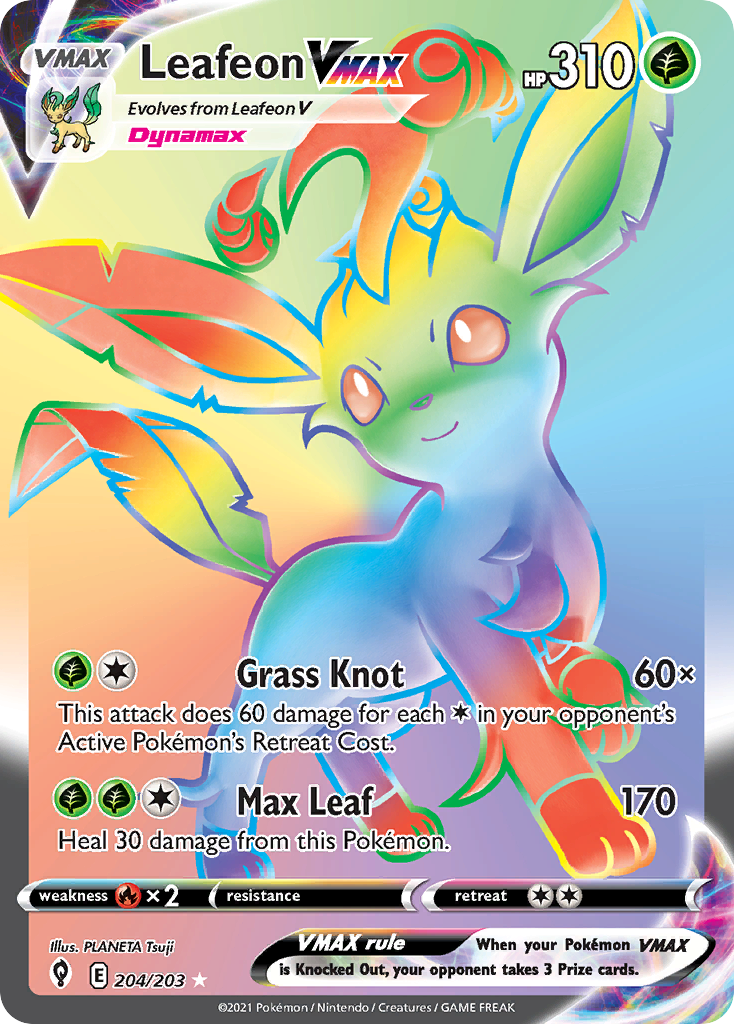 Leafeon VMAX — illustrated card