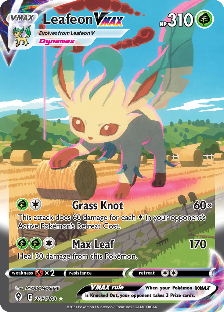 Leafeon VMAX — illustrated card