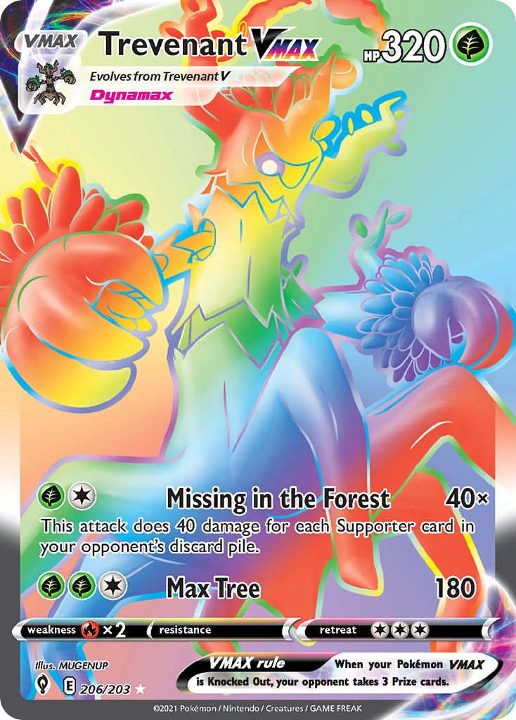 Trevenant VMAX — illustrated card