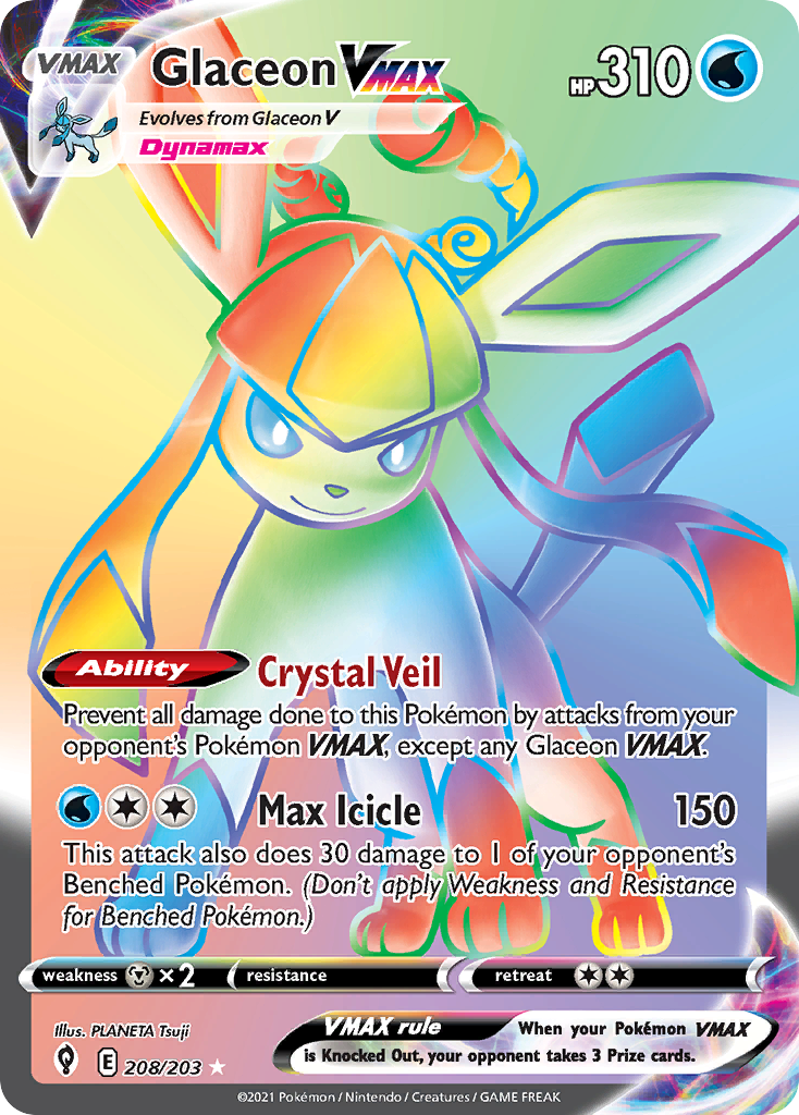 Glaceon VMAX — illustrated card