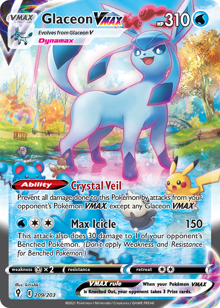 Glaceon VMAX — illustrated card