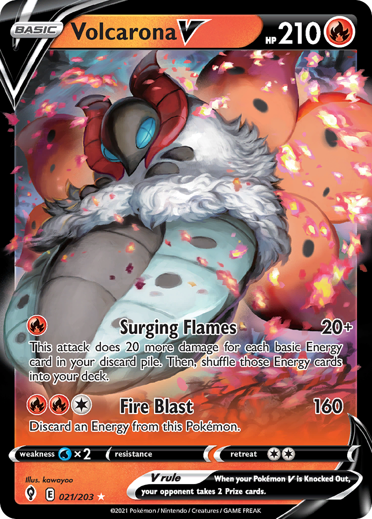 Volcarona V — illustrated card