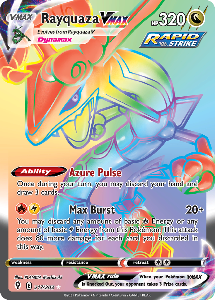 Rayquaza VMAX — illustrated card