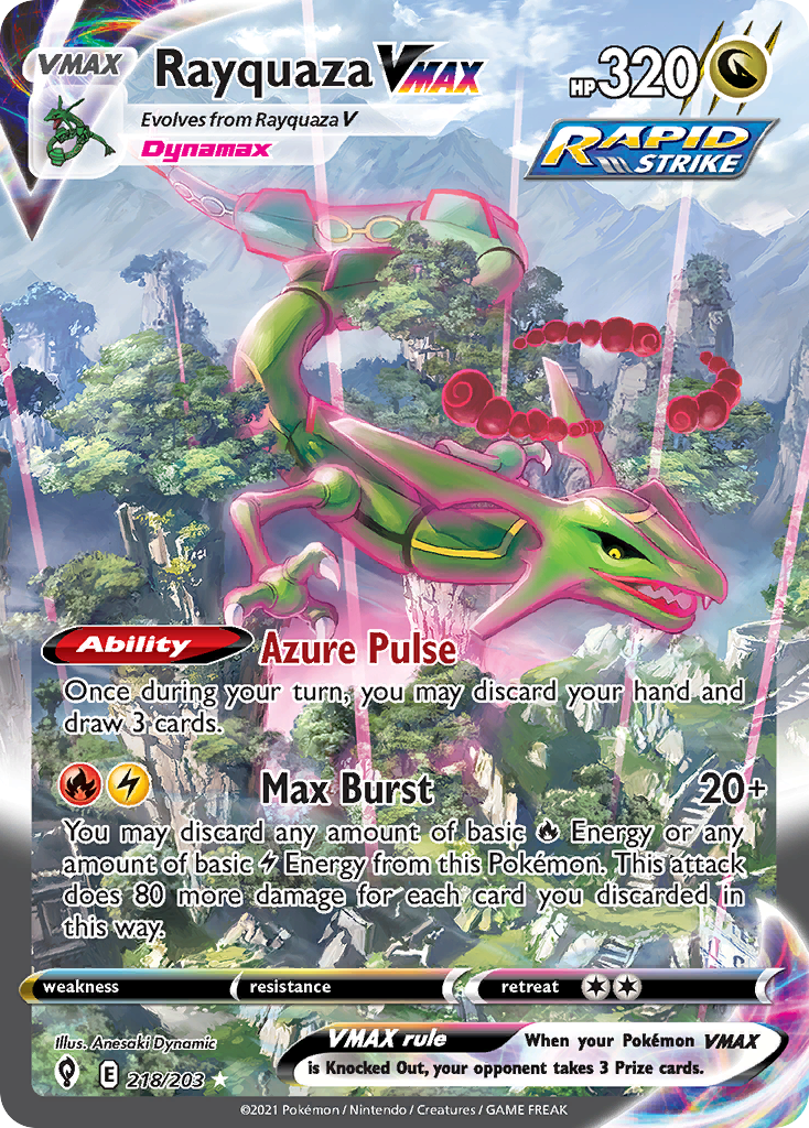 Rayquaza VMAX — illustrated card