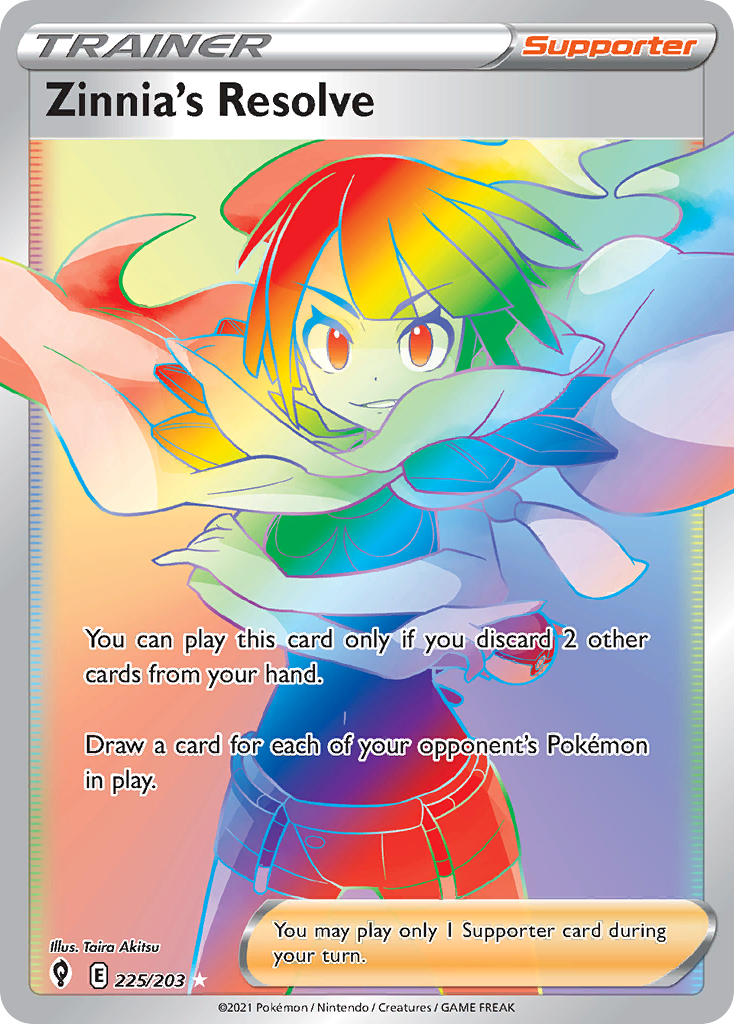 Zinnia's Resolve — illustrated card