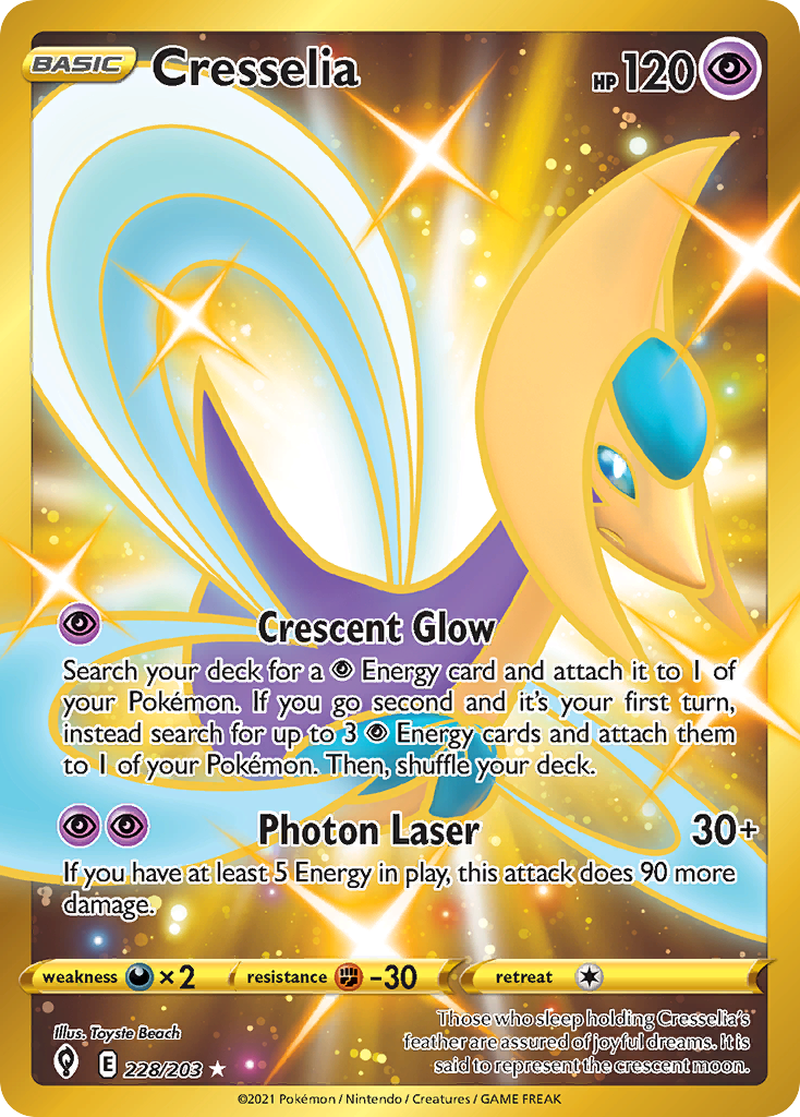 Cresselia — illustrated card