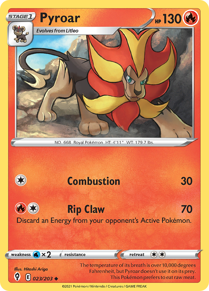 Pyroar — illustrated card
