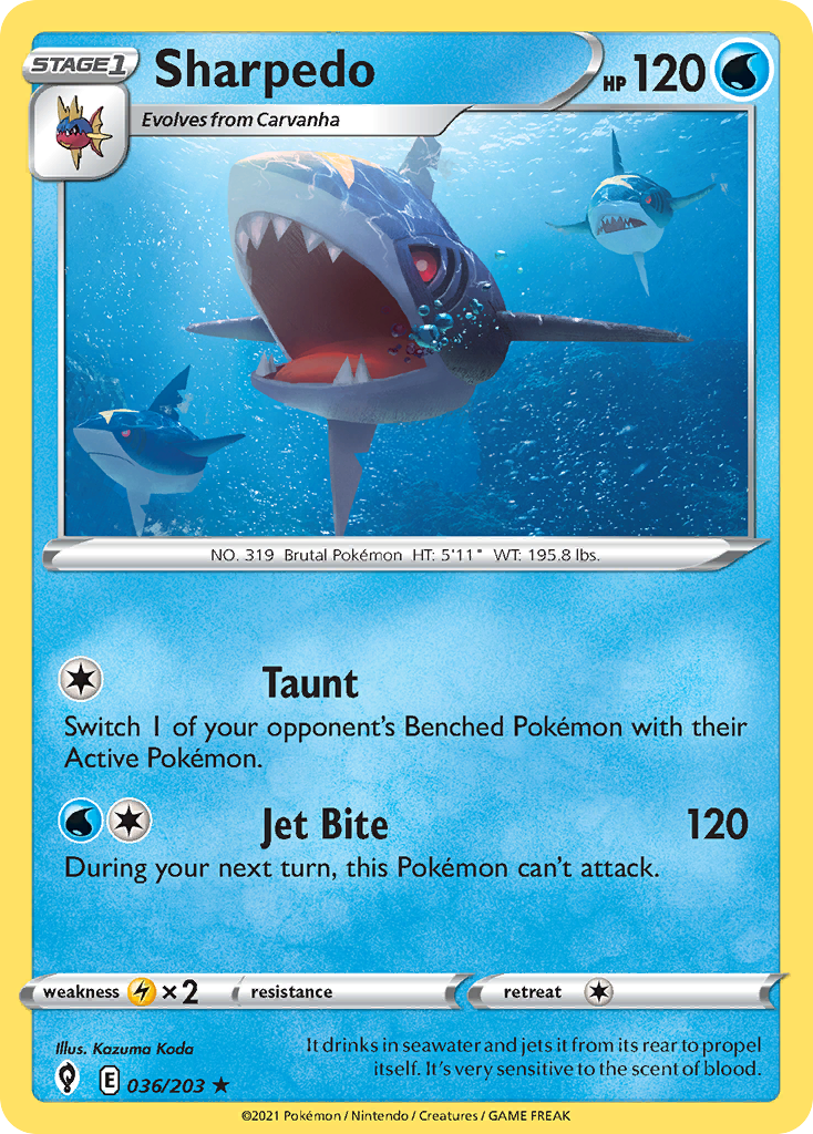 Sharpedo — illustrated card