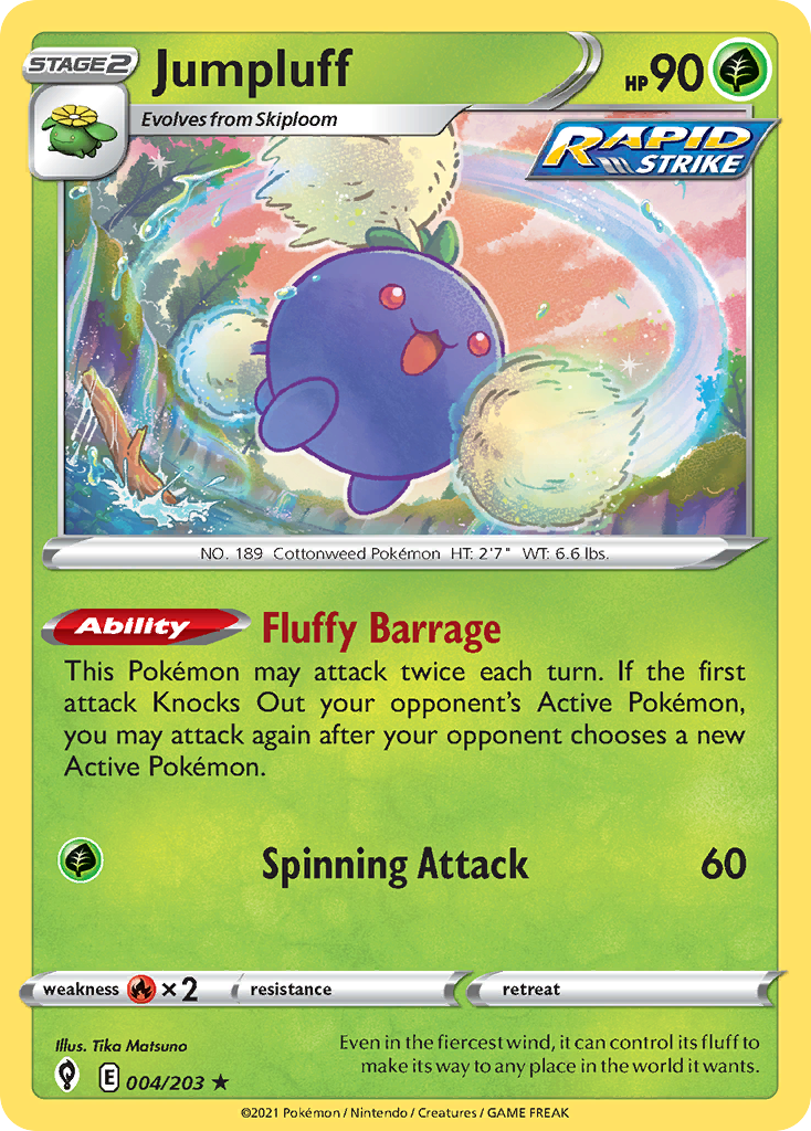 Jumpluff — illustrated card