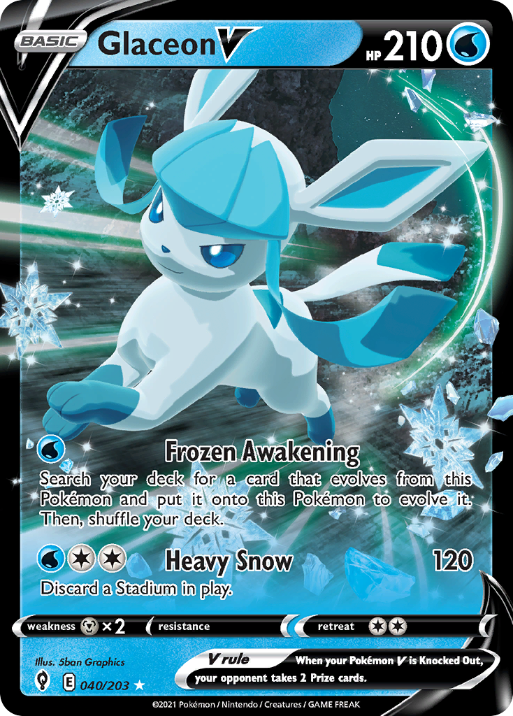 Glaceon V — illustrated card