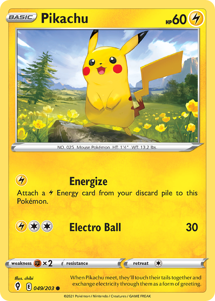 Pikachu — illustrated card