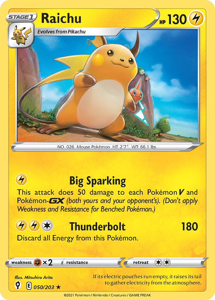 Raichu — illustrated card