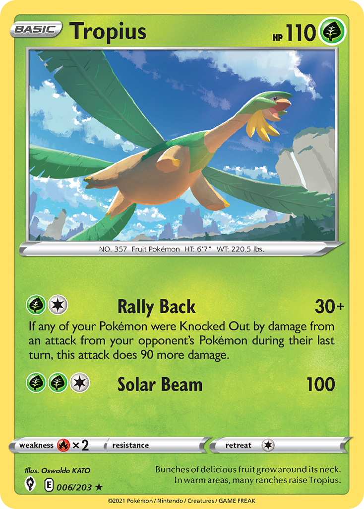 Tropius — illustrated card