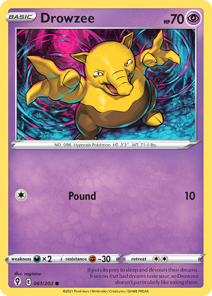 Drowzee — illustrated card