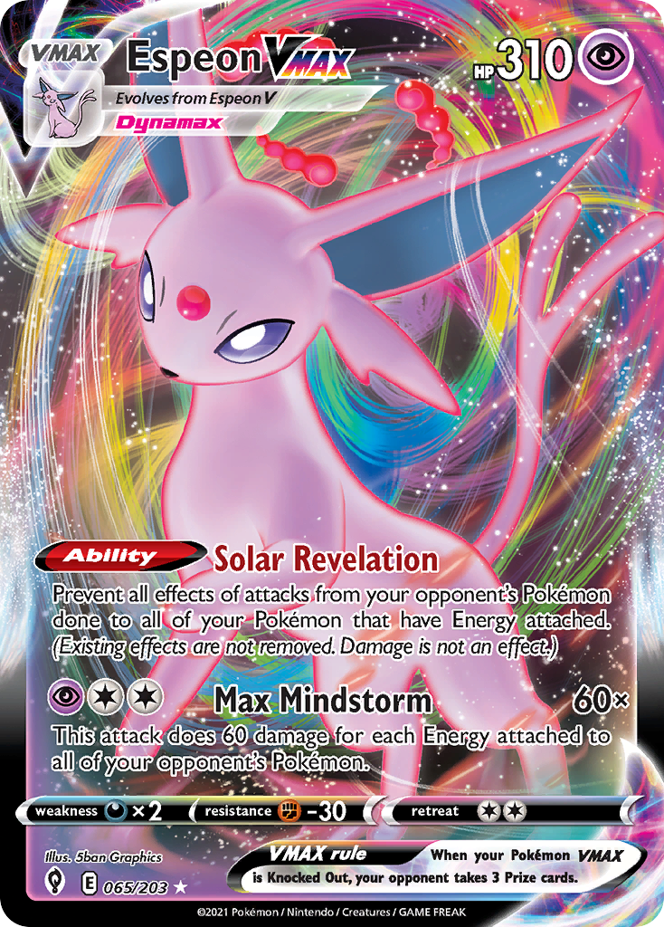 Espeon VMAX — illustrated card