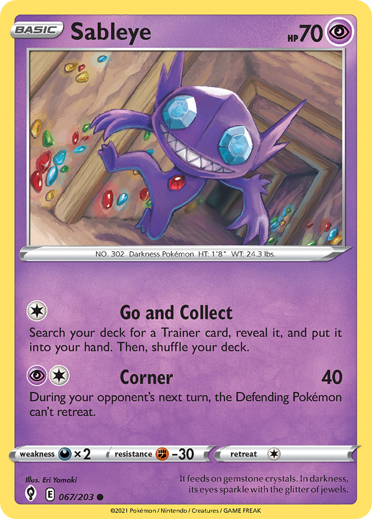 Sableye — illustrated card