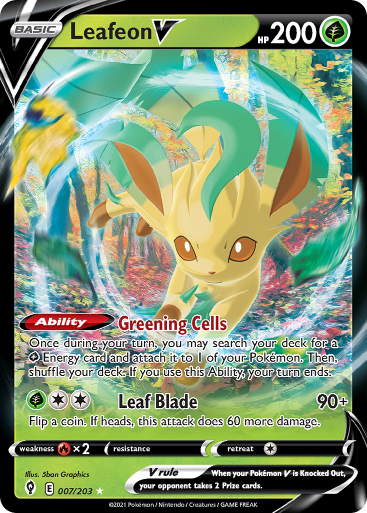 Leafeon V — illustrated card