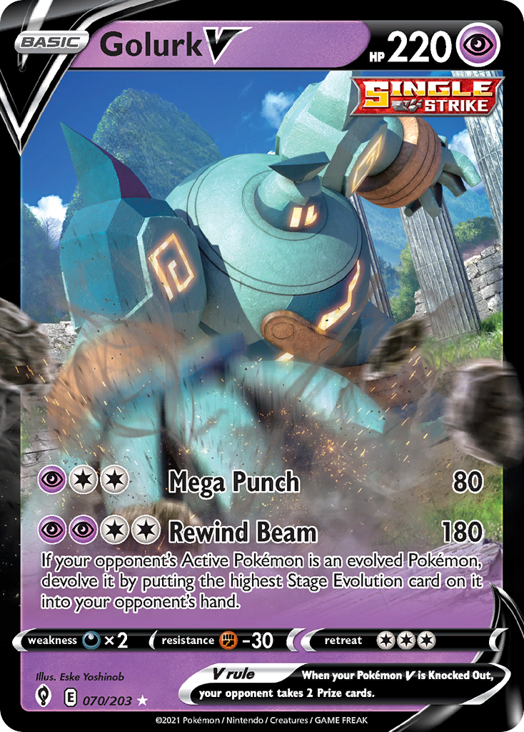 Golurk V — illustrated card