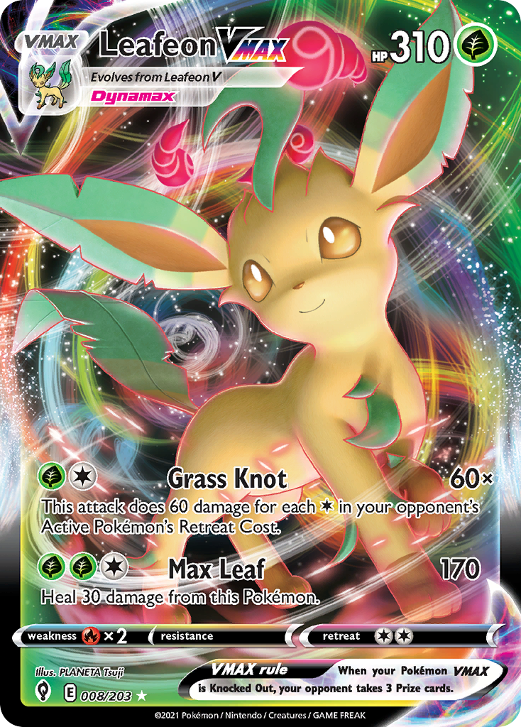 Leafeon VMAX — illustrated card