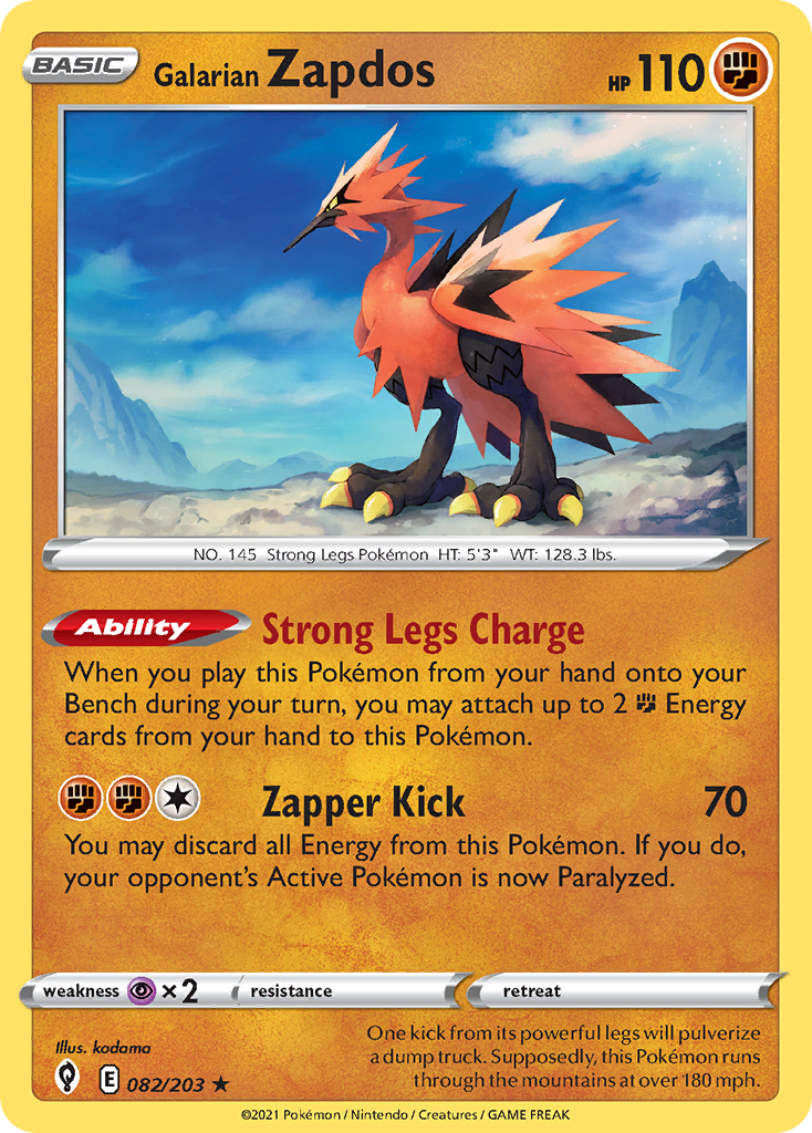 Galarian Zapdos — illustrated card