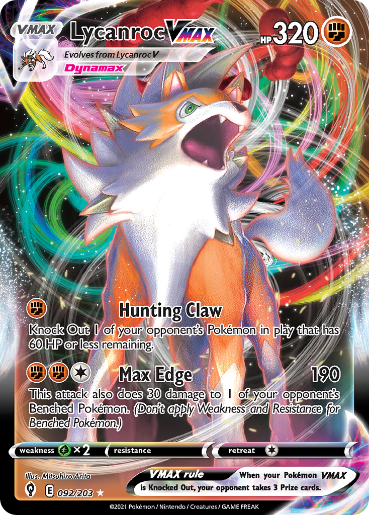 Lycanroc VMAX — illustrated card
