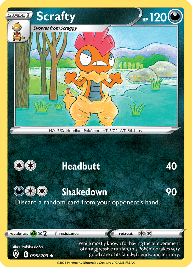 Scrafty — illustrated card