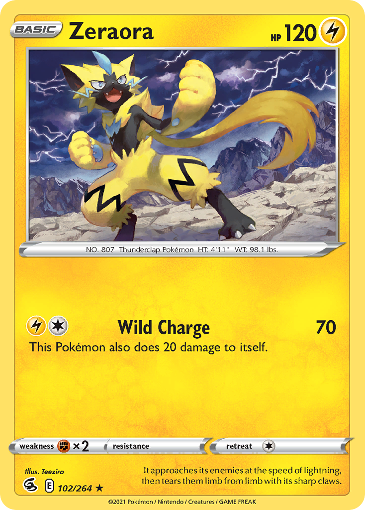 Zeraora — illustrated card