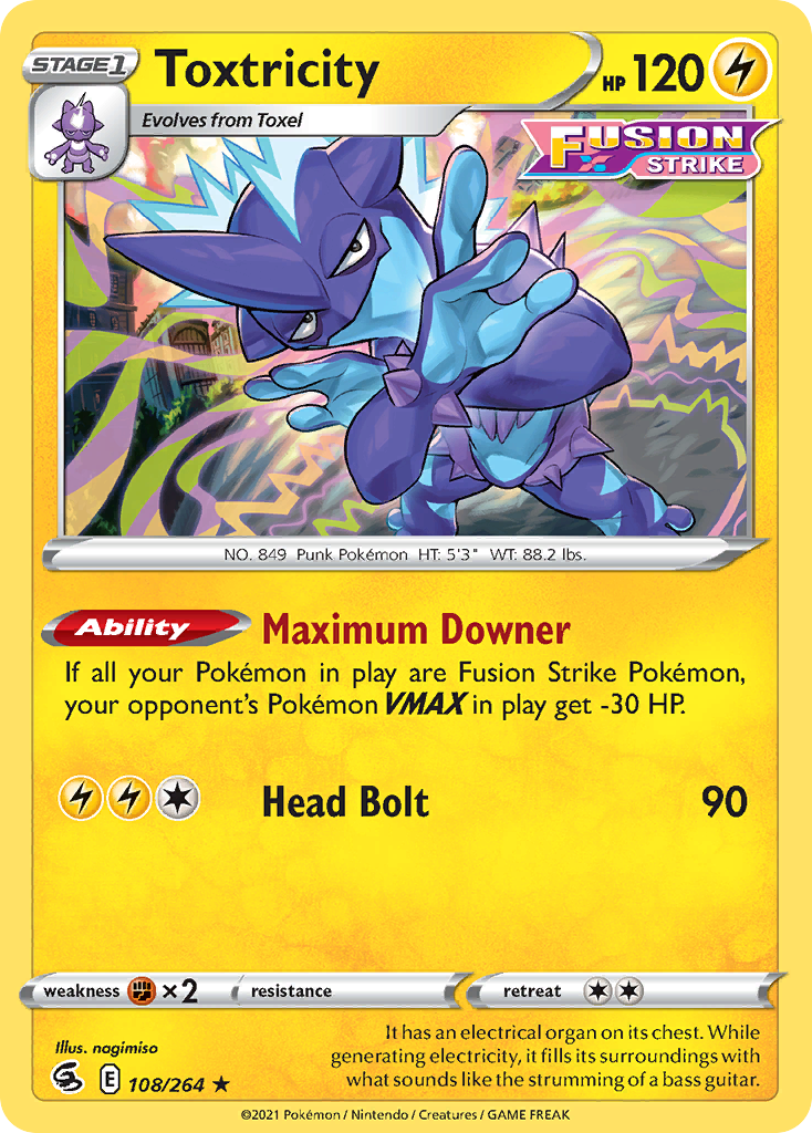 Toxtricity — illustrated card