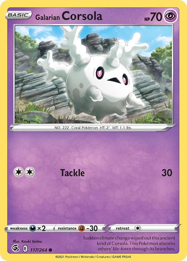 Galarian Corsola — illustrated card