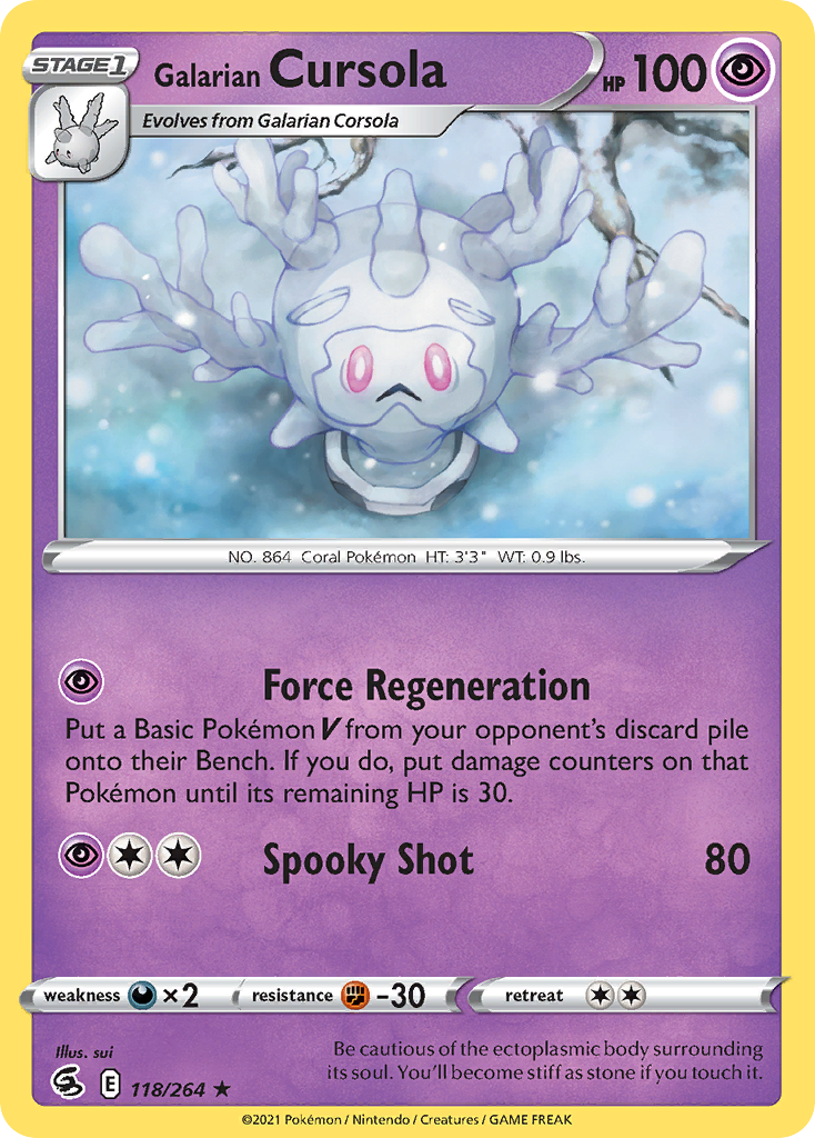 Galarian Cursola — illustrated card