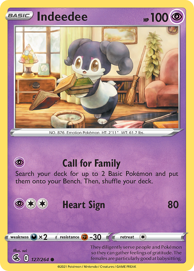 Indeedee — illustrated card