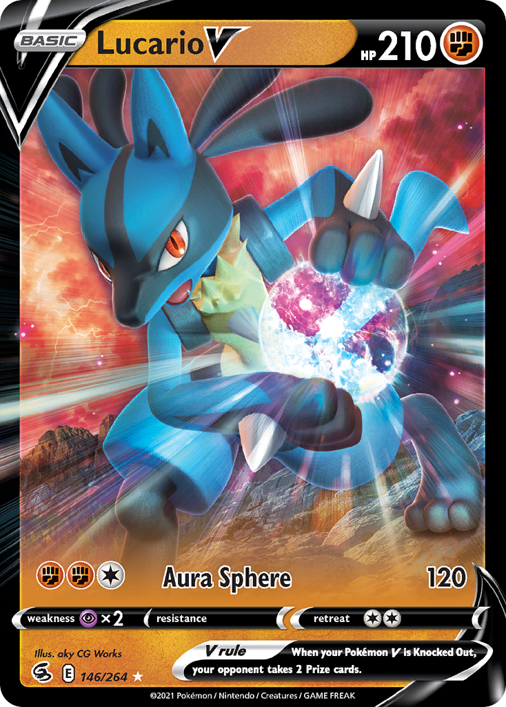 Lucario V — illustrated card