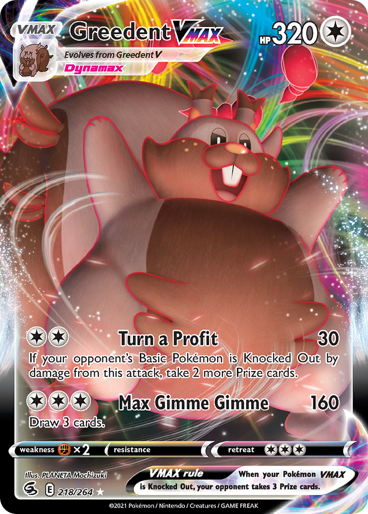 Greedent VMAX — illustrated card