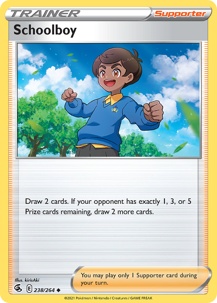 Schoolboy — illustrated card
