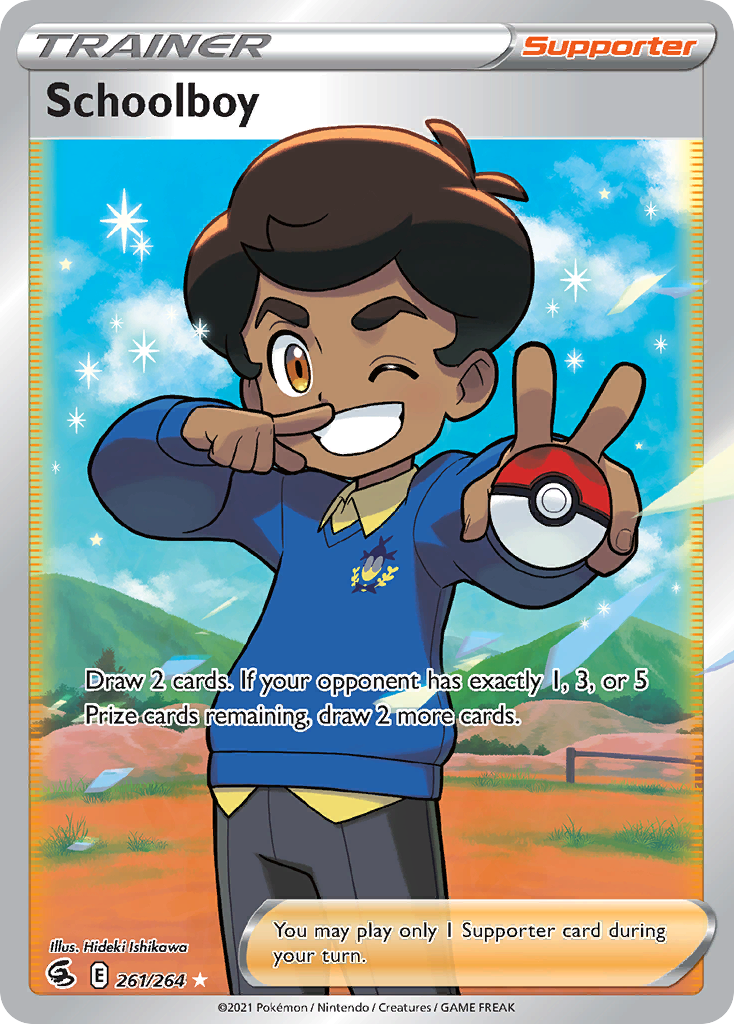 Schoolboy — illustrated card