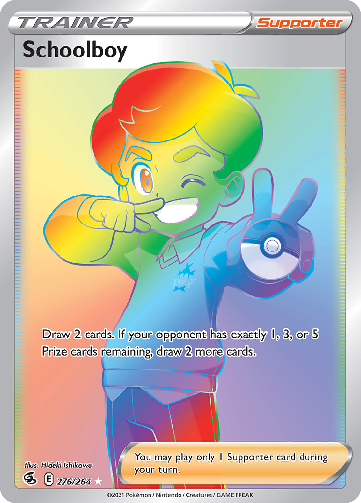 Schoolboy — illustrated card