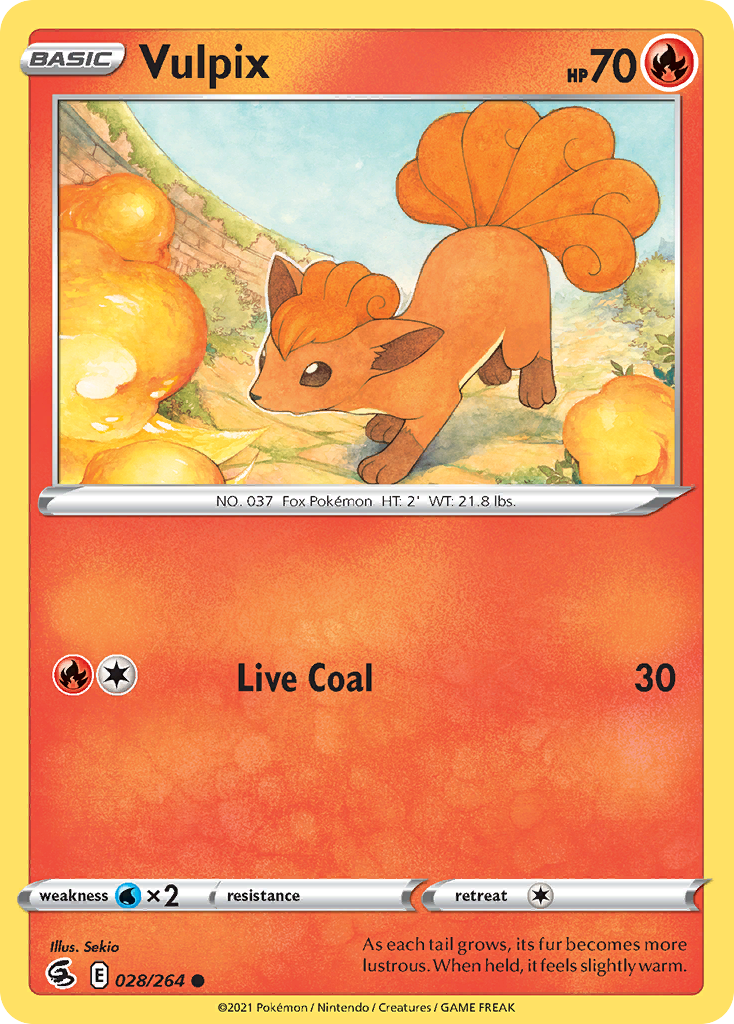 Vulpix — illustrated card