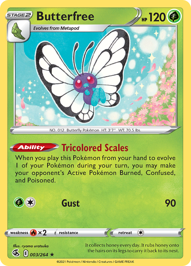 Butterfree — illustrated card