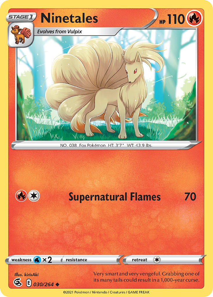Ninetales — illustrated card