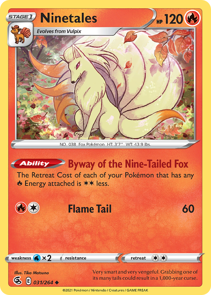 Ninetales — illustrated card
