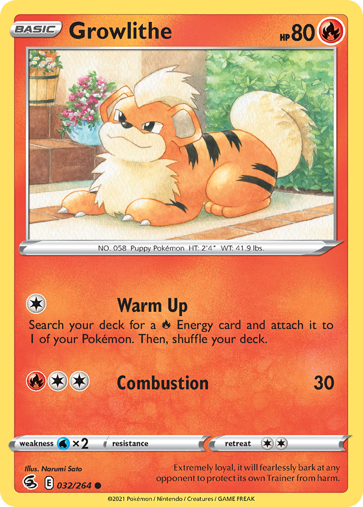 Growlithe — illustrated card